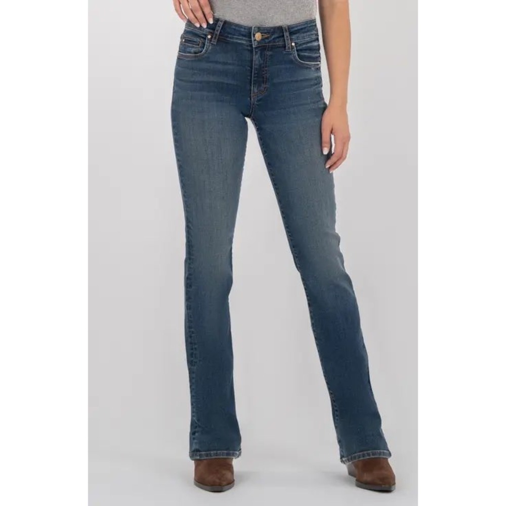 Kut from the Kloth Natalie Bootcut Jeans Medium Wash Blue Denim Womens Size 4